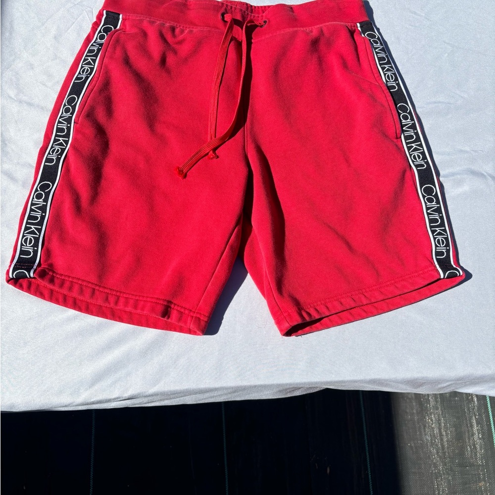 Calvin Klein Red Athletic Shorts